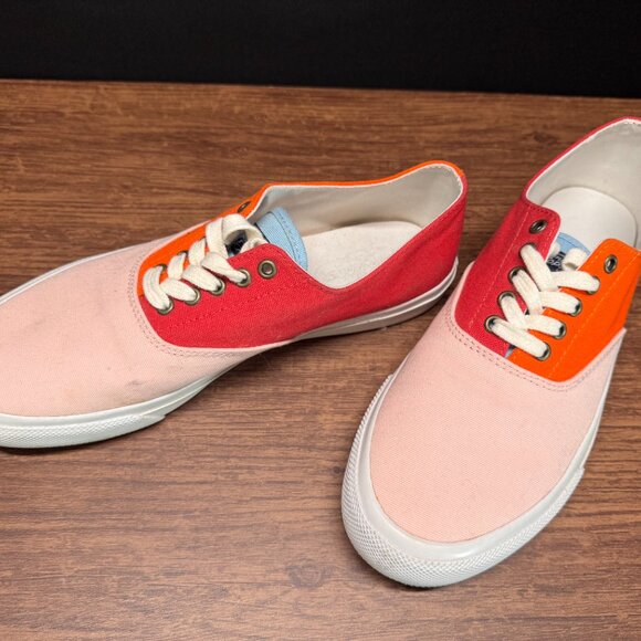 Sperry Top-Sider Men’s 8.5 Colorblock Canvas Sneakers STS22330 – Orange Peach St - Picture 2 of 5